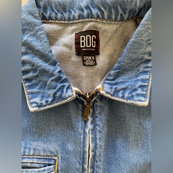 BDG Blue Denim Romper Short Sleeve Polo Style Women’s US 2 - Picture 5 of 5